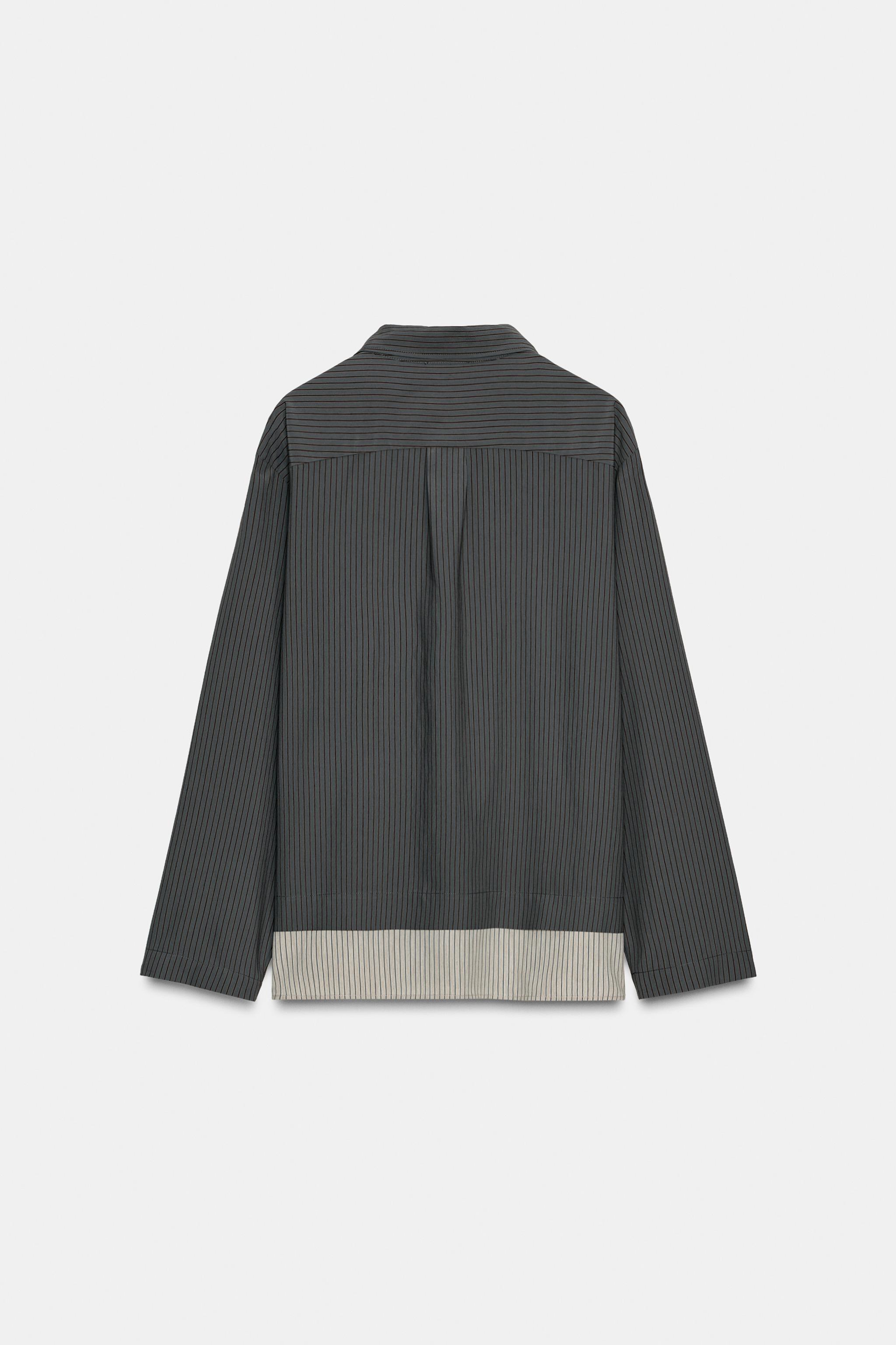 CHEMISE BIMATIÈRE À RAYURES EN MÉLANGE DE VISCOSE